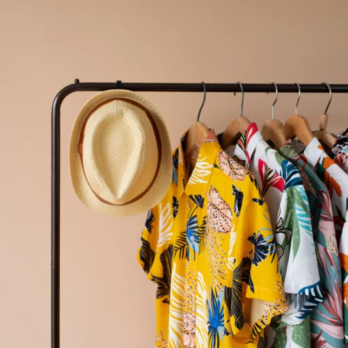 clothing on a hanger