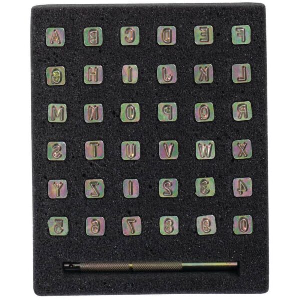 alphabet and number stamp
