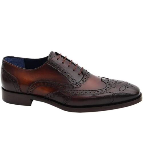 brown leather shoe
