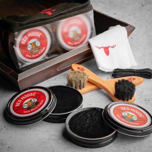 pack of leather polish and brushes